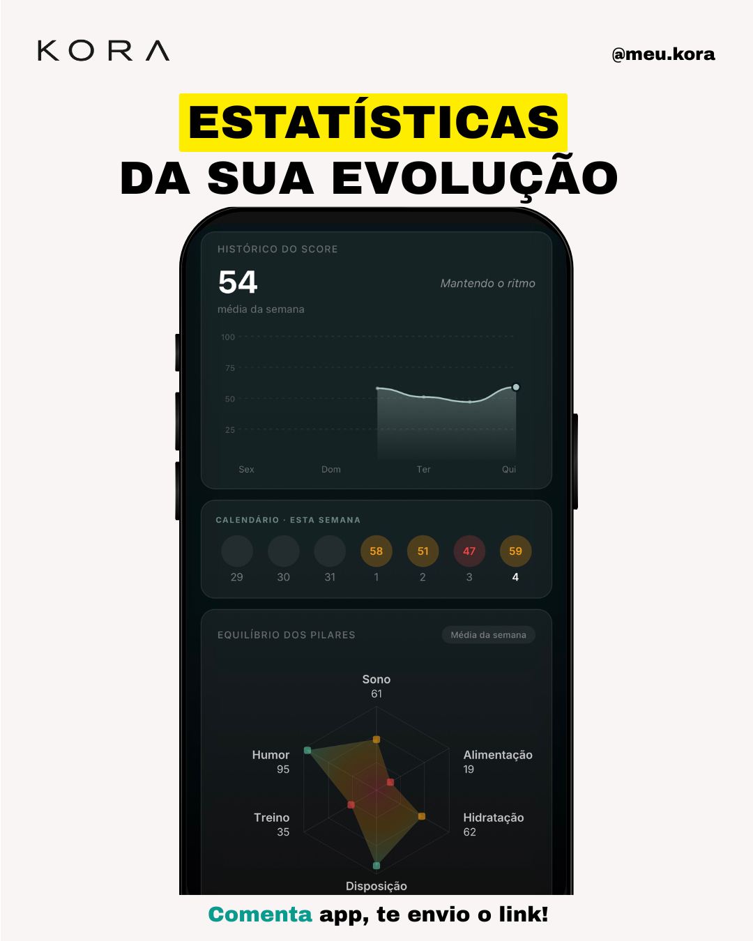 Tela de evolução