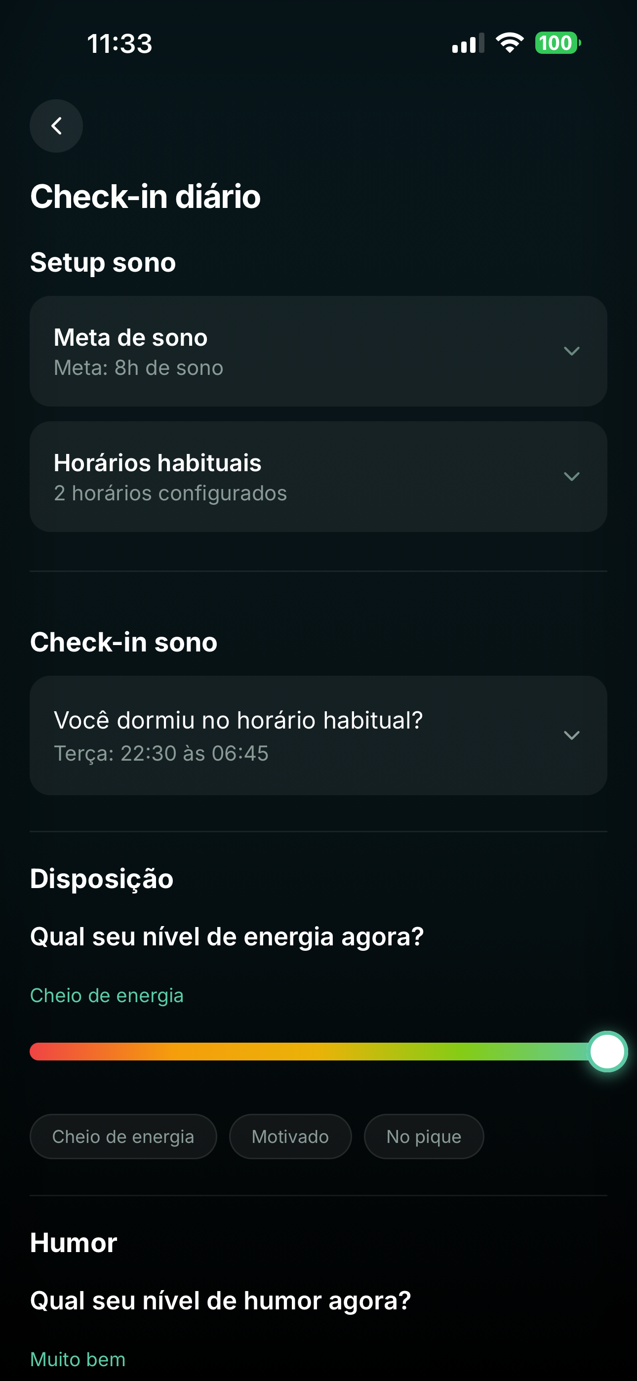 Check-in — tela inicial