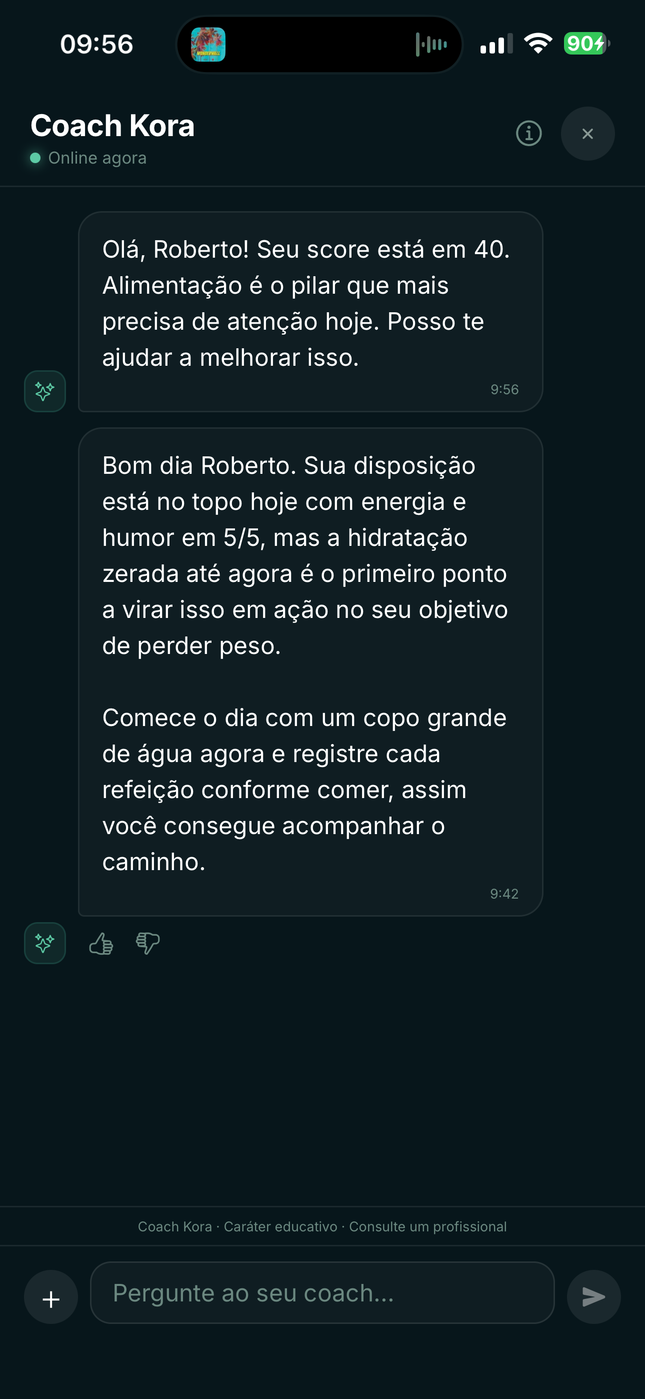 Tribbo Coach em conversa ativa