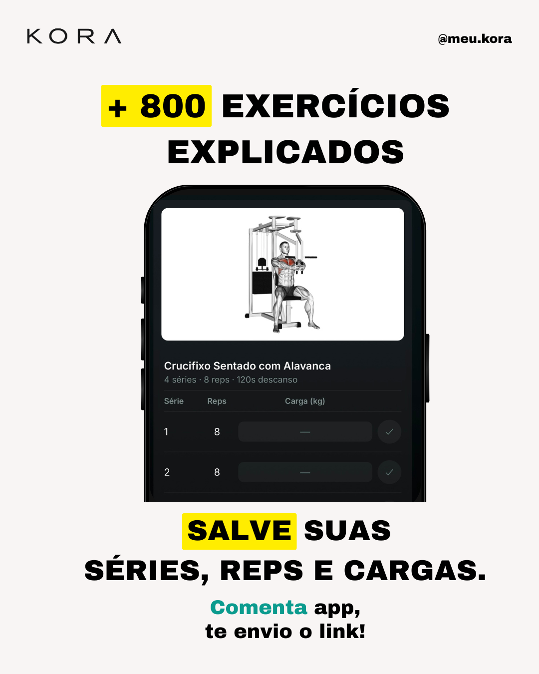 Tela de treino detalhado